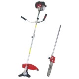 Raider RD-GBC10 + 110216 - Motocoasa pe benzina 2 CP 255 mm 42.7 cm3 cutit metalic cu 3 dinti + Cap drujba prelungitor 250 mm