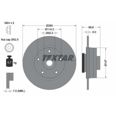 Textar Disc frana PRO foto