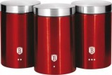 Set 3 recipiente condimente Berlinger Haus din inox &ndash; Colectia Metallic Burgundy Line