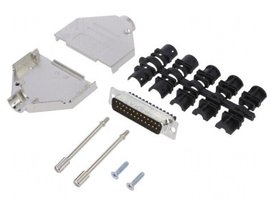 Conector D-Sub 25 Pin Tată Drept cu Terminal pe Șurub UNC 4-40 foto