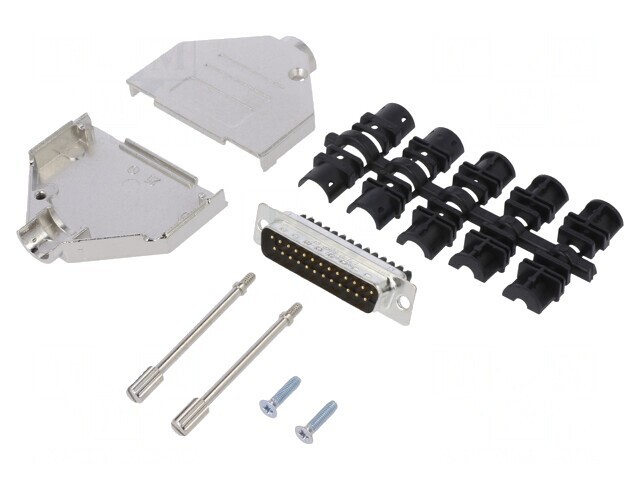 Conector D-Sub 25 Pin Tată Drept cu Terminal pe Șurub UNC 4-40