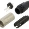 Conector XLR mufă tată PIN 3 drept pe cablu lipire 16A 14AWG