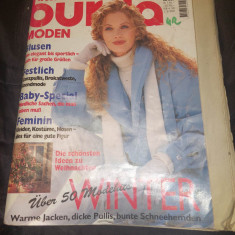 Revista de moda BURDA-originala-luna 12/1995,de colectie,in Germana,supli.Romana