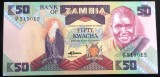 Cumpara ieftin Bancnota EXOTICA 50 KWACHA - ZAMBIA, anul 1986 *Cod 782 - NECIRCULATA