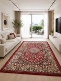 Covor Clasic Queen 07288 Marime 50 x 80 cm, Rosu, Grena, Inaltime Fir 7.5 mm, Antialergic, Polipropilena, Living, Dormitor, Sufragerie, Birou