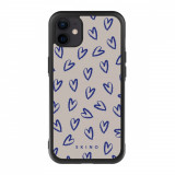 Husa iPhone 11 - Skino Forever Love, inimi albastru bej