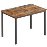 VASAGLE Masa de bucatarie pentru 4 persoane, cadru metalic, stil industrial, 110x70x77 cm, maro rustic Household NewTrend