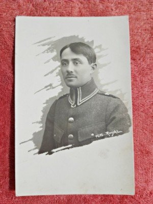 Fotografie tip carte postala, sublocotenet, 1919 foto