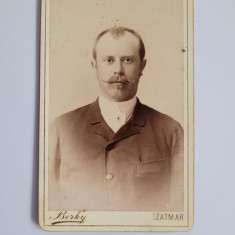 FOTOGRAFIE CDV PORTRET DOBOEZKY ISTVAN, FOTOGRAF BERKY SZATMAR, SATU MARE, 1880