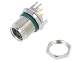 Conector M8 Mamă 4 PIN Drept PCB IP68 30V