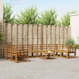 vidaXL Set de canapele de exterior 11 pcs natural Lemn Solid de Acacia 3367097