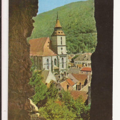 Carte Postala veche Romania - Brasov, Biserica Neagra, circulata 1962