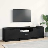 VidaXL Cabinet TV cu sertar Negru 140 x 35 x 40 cm Lemn compozit