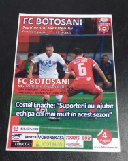 Program Programe Fotbal FC Botosani - Dinamo Bucuresti 2017-2018 2018-2019 foto