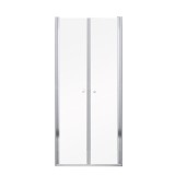 Usa de dus Saloon 80x195 cm, sticla 5mm, profil aluminiu, transparent/argintiu