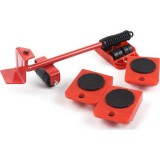 Sistem de transport mobila, Pentru incarcare, Capacitate 150 kg, Rosu, Negru