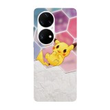 Husa compatibila cu Huawei P50 Pro model Pika&amp;#039;s pokeball, Silicon, TPU, Viceversa, Transparent, Carcasa