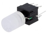 Micro&icirc;ntrerupător TACT DPDT 0,1A/30VDC THT fără verde