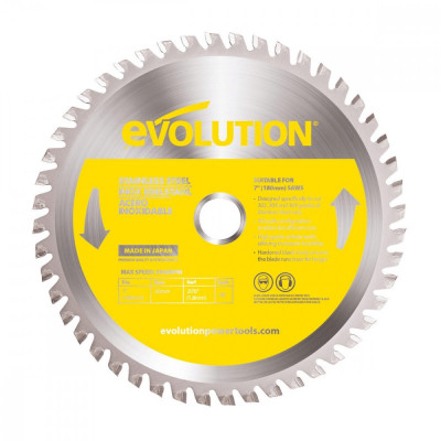Disc pentru fierastrau circular, taiere inox Evolution EVOBLADESS-0439, O180 x 20 mm, 48 dinti foto