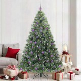 vidaXL Brad de Crăciun artificial cu 300 LED Verde 210 cm PE și PVC 3397867