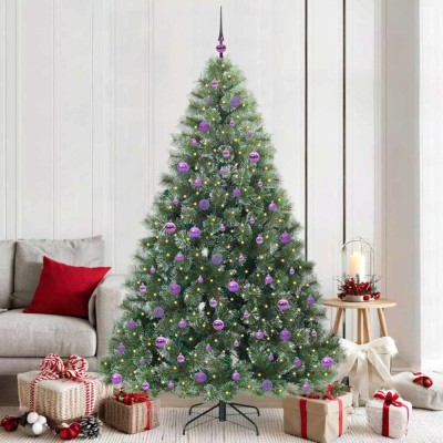 vidaXL Brad de Crăciun artificial cu 300 LED Verde 210 cm PE și PVC 3397867 foto