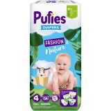 Scutece Pufies Fashion &amp;amp; Nature, Maxi Pack, 4 Maxi, 9-14 kg, 54 buc