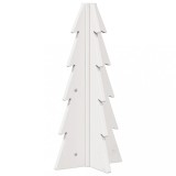 Cumpara ieftin Brad de Craciun decorativ, alb, 49 cm, lemn de pin masiv