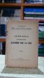 Serbarea desvelirii monumentului Domnitorului Alexandru Ioan I-ul Cuza - Iasi, 1913 - contine portrete pliabile