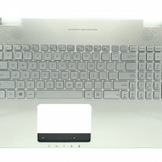 Carcasa superioara palmrest cu Tastatura Laptop Asus G551 argintie iluminata us