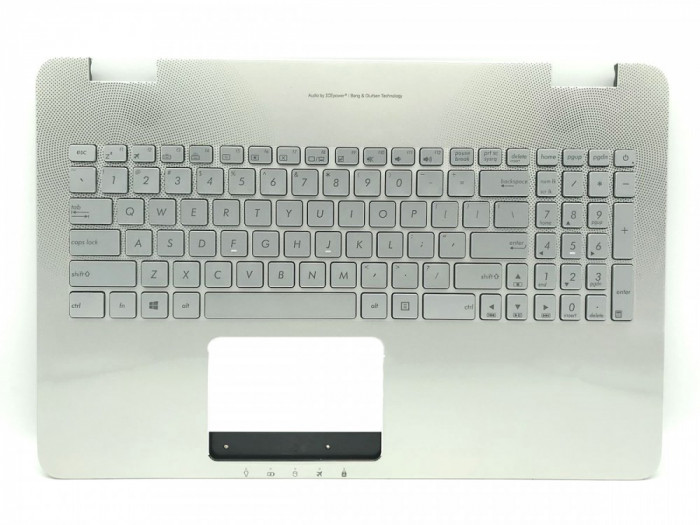 Carcasa superioara palmrest cu Tastatura Laptop Asus N551 argintie iluminata us