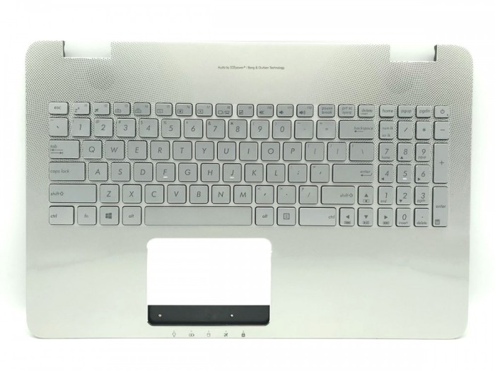 Carcasa superioara palmrest cu Tastatura Laptop Asus N551JW argintie iluminata us