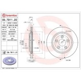 Set disc frana Jaguar S-Type 2 (X200) 10.98-12.08, Xj (X350 X358) 03.03-03.09, Spate, 288X20mm, ventilat, BREMBO