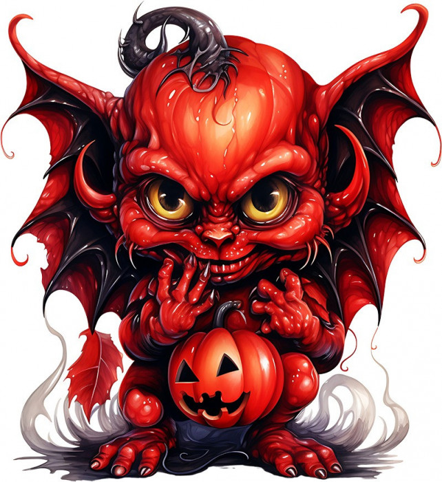 Sticker decorativ, Halloween, Rosu, 65 cm, 8572ST-4