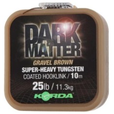 FIR TEXTIL KORDA DARK MATTER SUPER-HEAVY TUNGSTEN COATED GRAVEL BROWN 18lbs 8.20kg 10M foto