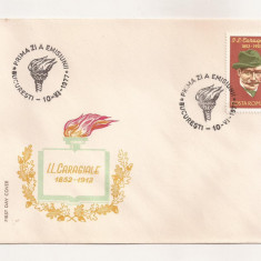 P3 Plic FDC-Prima zi a emisiunii - I.L. Caragiale, necirculat 1977