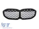 Radacini tip diamant crom/negru potrivite pentru BMW Seria 1 F40 dupa 2019 Performance AutoTuning