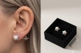 Cumpara ieftin Cercei din Argint 925 Pearl Starburst , Eleganta clasica cu un accent modern