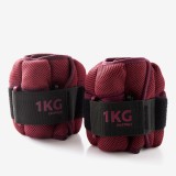 Set Greutăți flexibile reglabile Glezne/&Icirc;ncheieturi Fitness Bordo 2 x 1 kg, Domyos