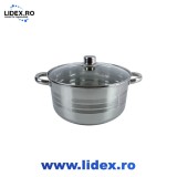 Cratita inox cu capac, 7L, AZHOME