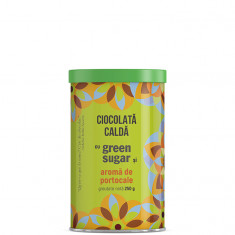 Ciocolata calda cu green sugar si aroma de portocale, 250g, Laboratoarele Remedia
