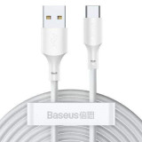 Cablu Date Si Incarcare USB Type C 1,5m BASEUS Alb, Universal