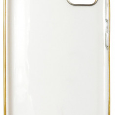 Husa silicon Forcell New Electro transparenta cu margini electroplacate aurii pentru Samsung Galaxy A51 (SM-A515F)
