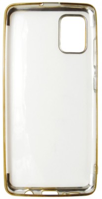 Husa silicon Forcell New Electro transparenta cu margini electroplacate aurii pentru Samsung Galaxy A51 (SM-A515F) foto