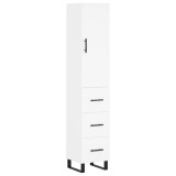 Cumpara ieftin Dulap inalt, alb, 34,5x34x180 cm, lemn prelucrat