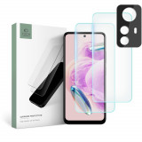 Set 2 Folii Ecran si 1 Folie Camera Tech-Protect Supreme pentru Xiaomi Redmi Note 12S Transparent