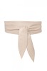 Curea Dama Piele Naturala Oaie Crem, Fara Catarama, Universala 8x225cm. Curea de legat din piele moale Nappa. Accesorii moda curele
