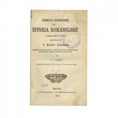 Primele cunoștințe de istoria românilor după istoria lui Ion Heliade Rădulescu, 1873