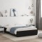 Gossi cadru de pat cu sertare, negru, 120x200 cm, lemn prelucrat