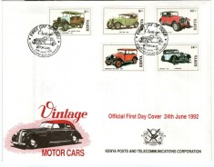 KENYA 1991 AUTOMOBILE DE EPOCA FDC foto