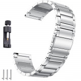 Cumpara ieftin Curea metalica compatibila Huawei Watch GT 3 46mm, VD Very Dream&reg;, telescoape QR, Silver